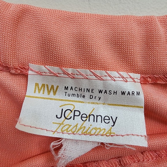 Vintage 70s JCPenney pleated peach colored skirt woman's size medium - Picture 2 of 5